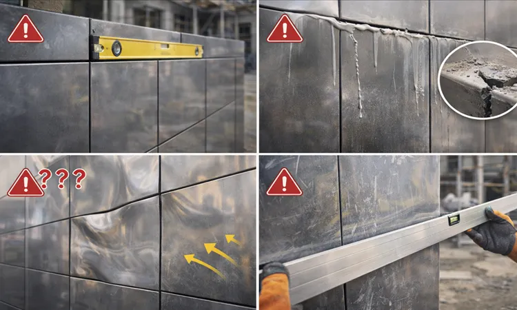 اشتباهات رایج در اجرای نمای کامپوزیت و نشانه های هشدار | پرمیوم باند