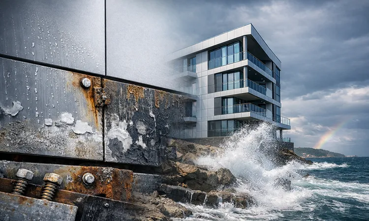 کامپوزيت مناسب مناطق ساحلی: راهنمای انتخاب ورق و اجرای کم ريسک در رطوبت و نمک | پریمیوم باند