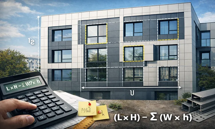 قدم ۱ محاسبه متراژ خالص نما | پرمیوم باند