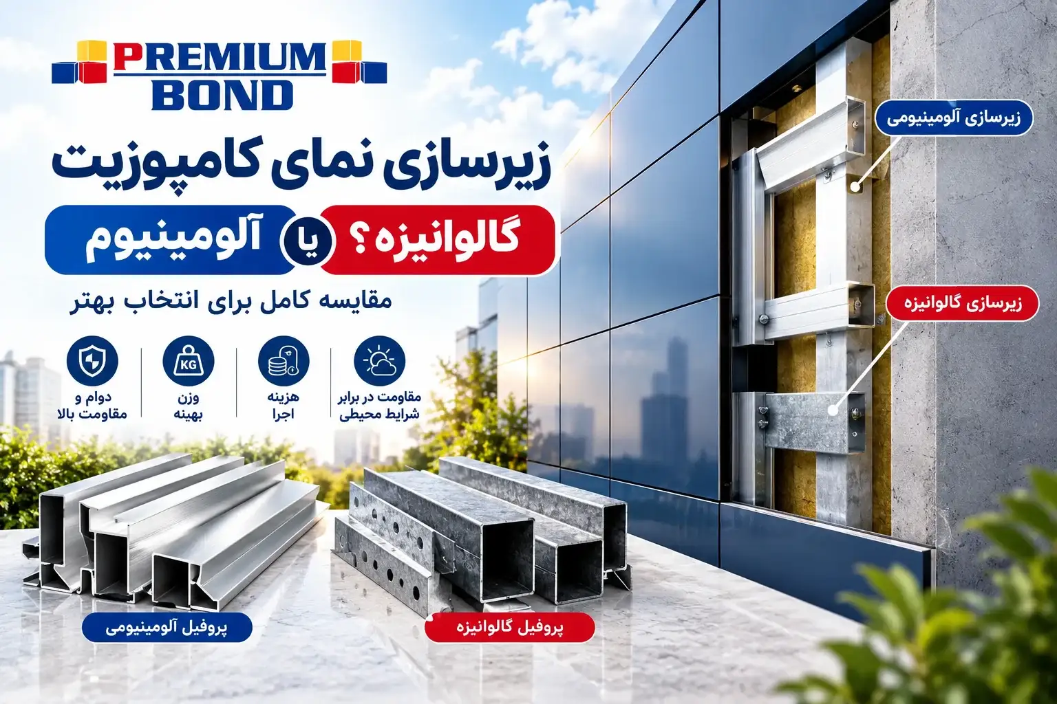 زیرسازی نمای کامپوزیت و انتخاب پروفیل مناسب برای اجرای نما